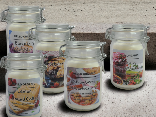 Farmhouse Bakery Jelly Jar Soy Wax Non Toxic Candle