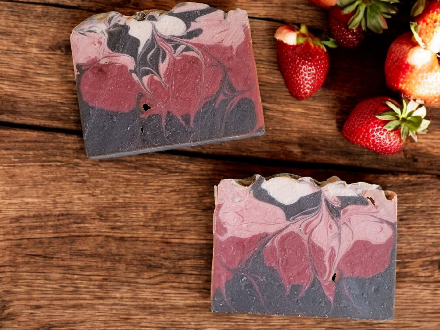 Chocolate Covered Strawberries Scented Handmade All Natural Soap