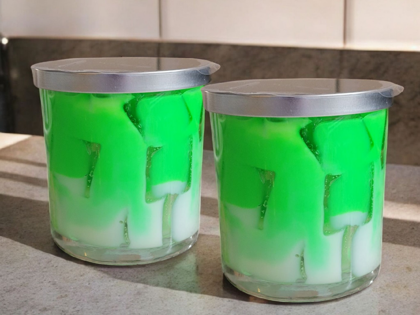 Matcha Iced Latte 9 0z Glass Tumbler Soy Wax Non Toxic Candle