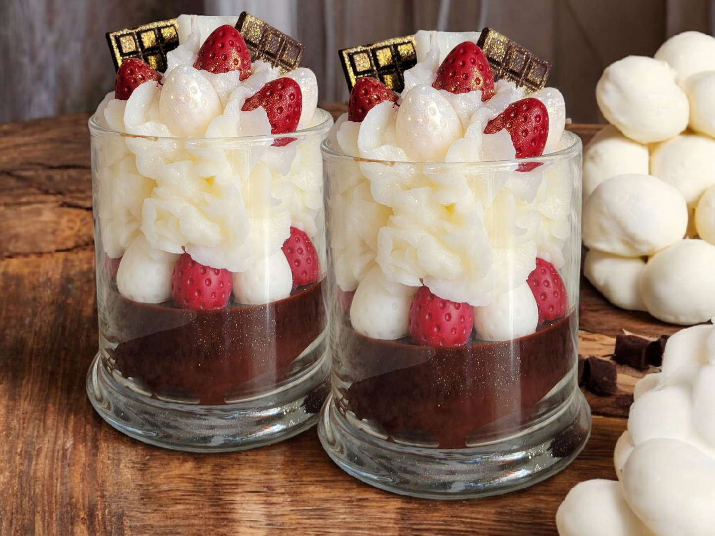 Chocolate Covered Strawberry Specialty Dessert Candle